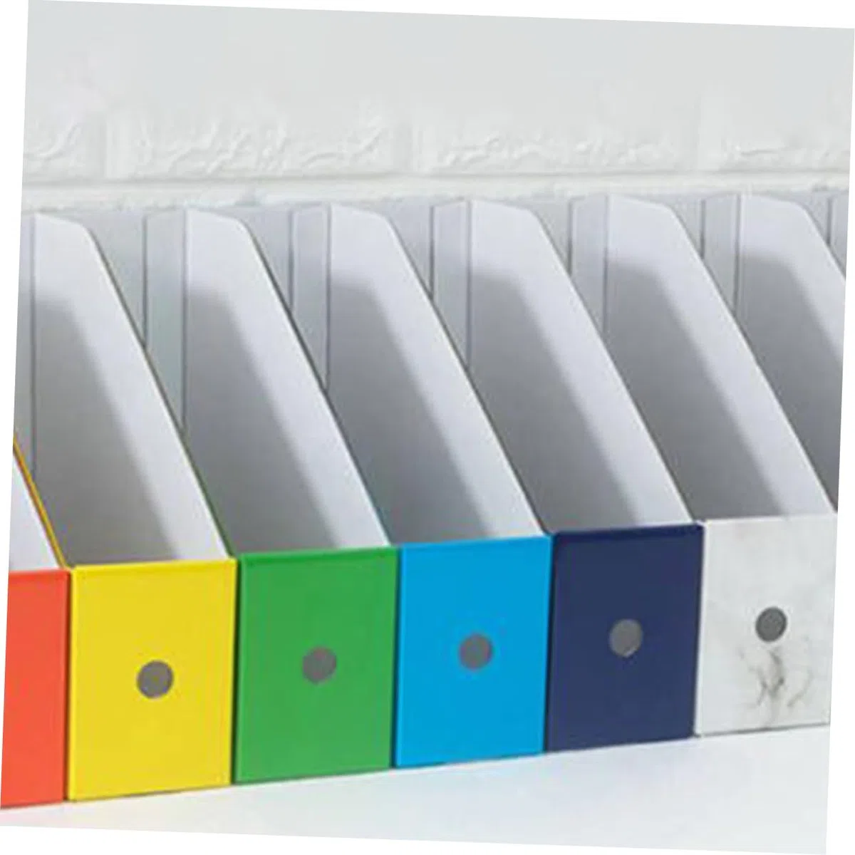 iplusmile Portariviste da Scrivania in Carta 6 Pezzi Classificazione Chiara e Combinabile, Organizer per Ufficio e Aula per Documenti e Libri