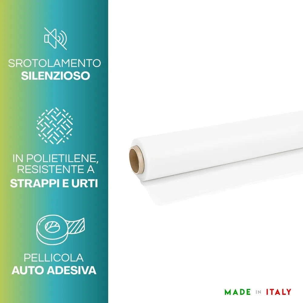 Virsus 6 Rotoli Pellicola Film Estensibile Manuale di colore Bianco spessore 23 my, 2,4kg altezza 500mm