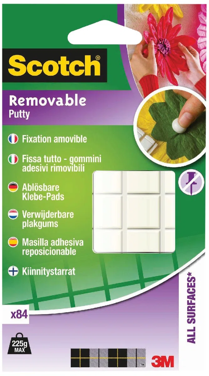 Scotch Gommini Adesivi Rimovibili per Attaccare Oggetti Leggeri, 8 mm x 10 mm