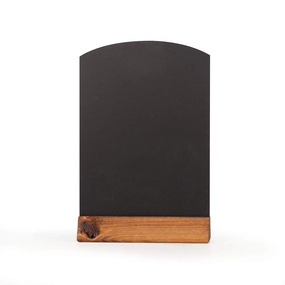 Chalkboards UK - Lavagna da Tavolo con piedistallo in Legno, Formato A4, Confezione da 5, Colore: Marrone Rustico, 36 x 24 x 22 cm