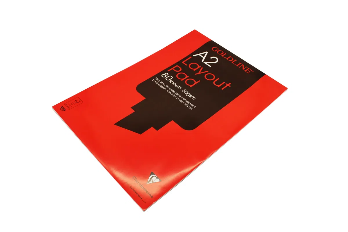 Clairefontaine GPL1A2Z Blocco Incollato Goldline, A2, 80 Fogli, Bianco