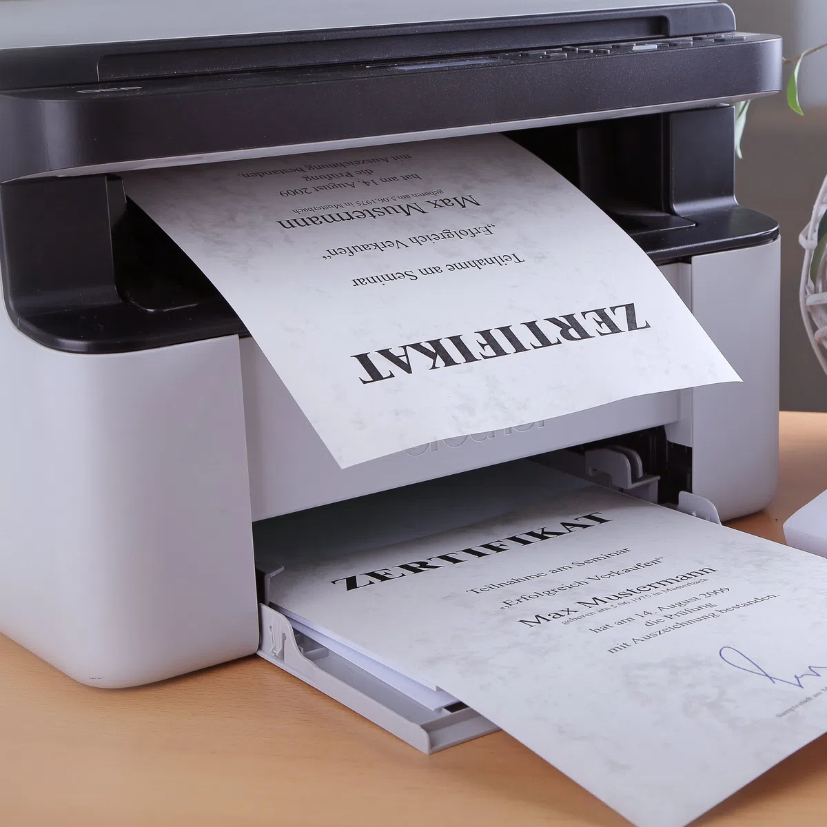 50 fogli di cartoncino marmorizzato camoscio, 200 g, formato A4, carta per stampante marmorizzata ideale come menù, certificato e certificato