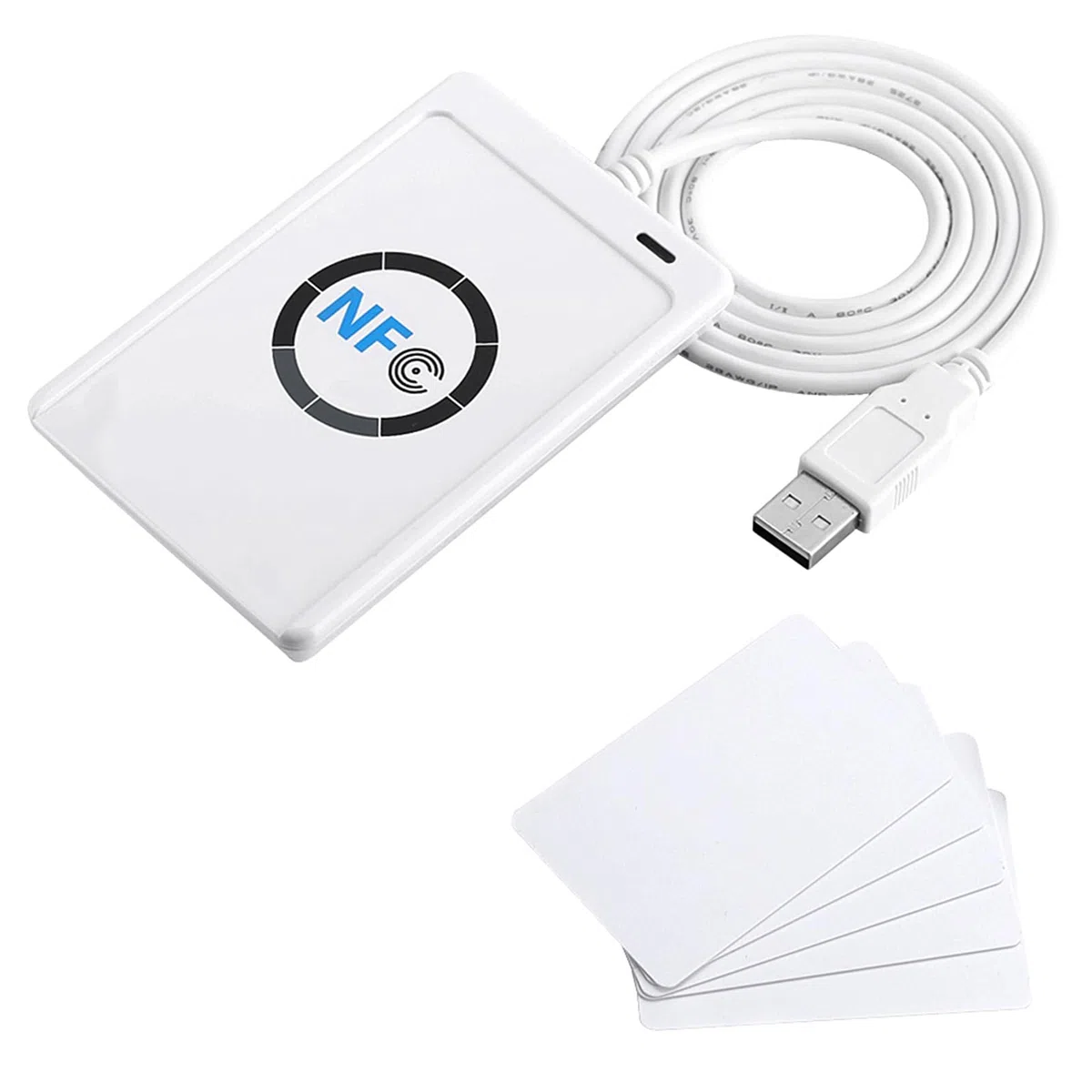 Akozon Lettore RFID ACR122U, lettore e scrittore RFID NFC Software ACR122U Writer NFC Pro in bianco dei programmatori Deftun ISO 14443A B