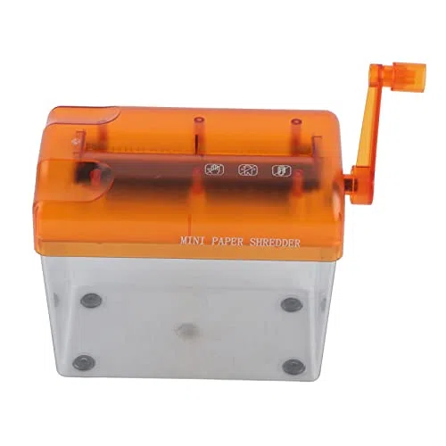 Scrivania Micro Cross-Cut Hand Shredder Per Uso Domestico Può Triturare Schede Scatola di polvere Cross-Cut Trituratore Manuale Portatile Compatto Per