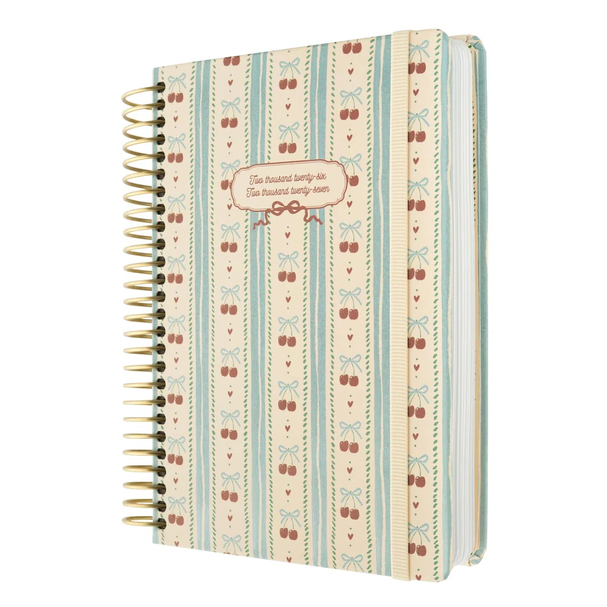 Kokonote Agenda Giornaliera 2026 2027 Cherry - Diario Scuola 2026 2027 per Università e Scuola Superiore | Daily Planner con Copertina Rigida, Segnalibri, Stickers e Anelli Rinforzati (18x21,5cm)