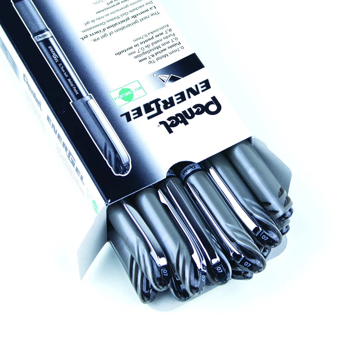 Pentel - BL27-AX - CONFEZIONE 12 ROLLER ENERGEL PLUS 0.7 NERO