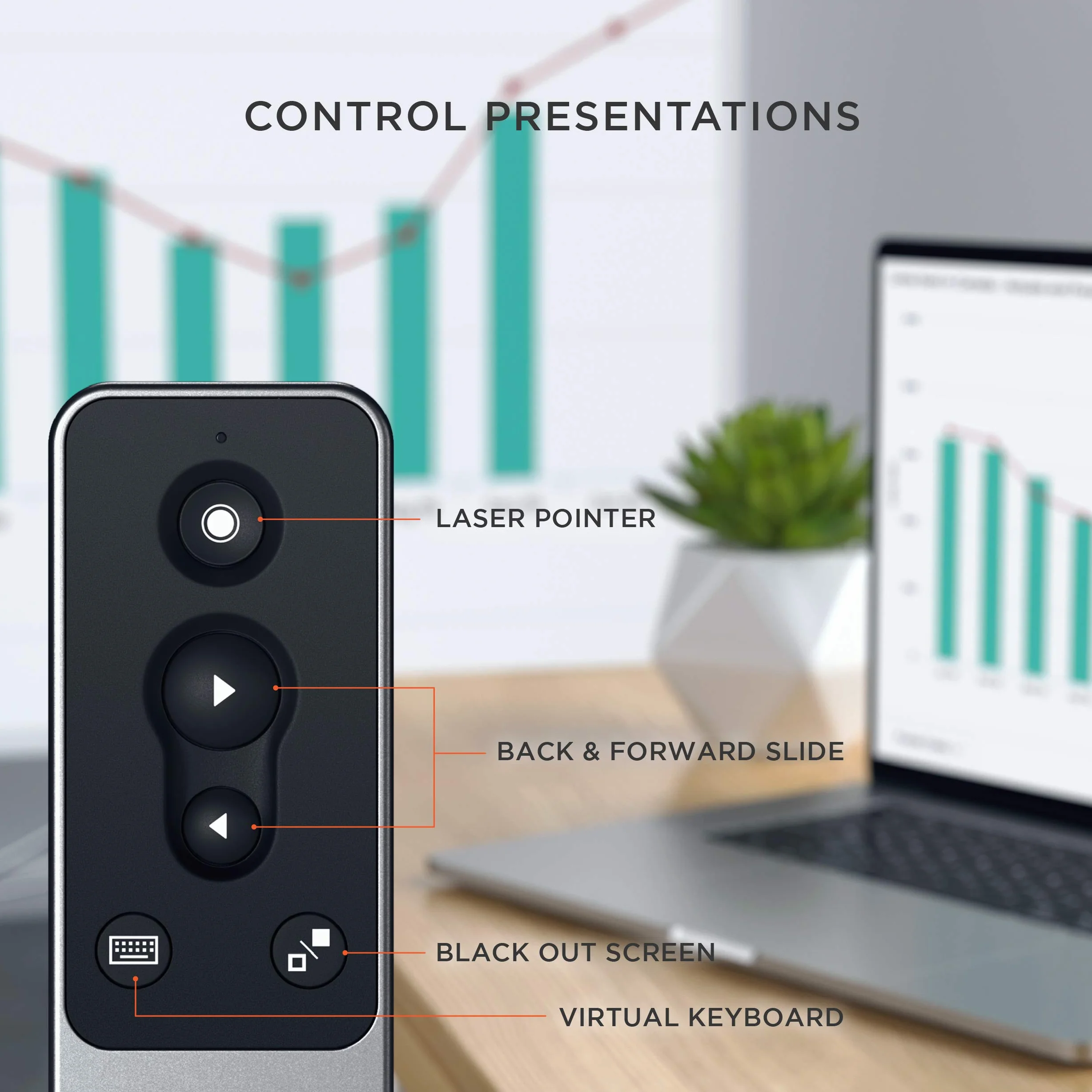 SATECHI Telecomando Bluetooth R1 Multimediale per Presentazioni, PowerPoint e Keynote, Ricaricabile USB-C, per MacBook Air/Pro/Neo, Mini, iPad, iMac (non compatibile con Windows 10/11 né Apple TV)