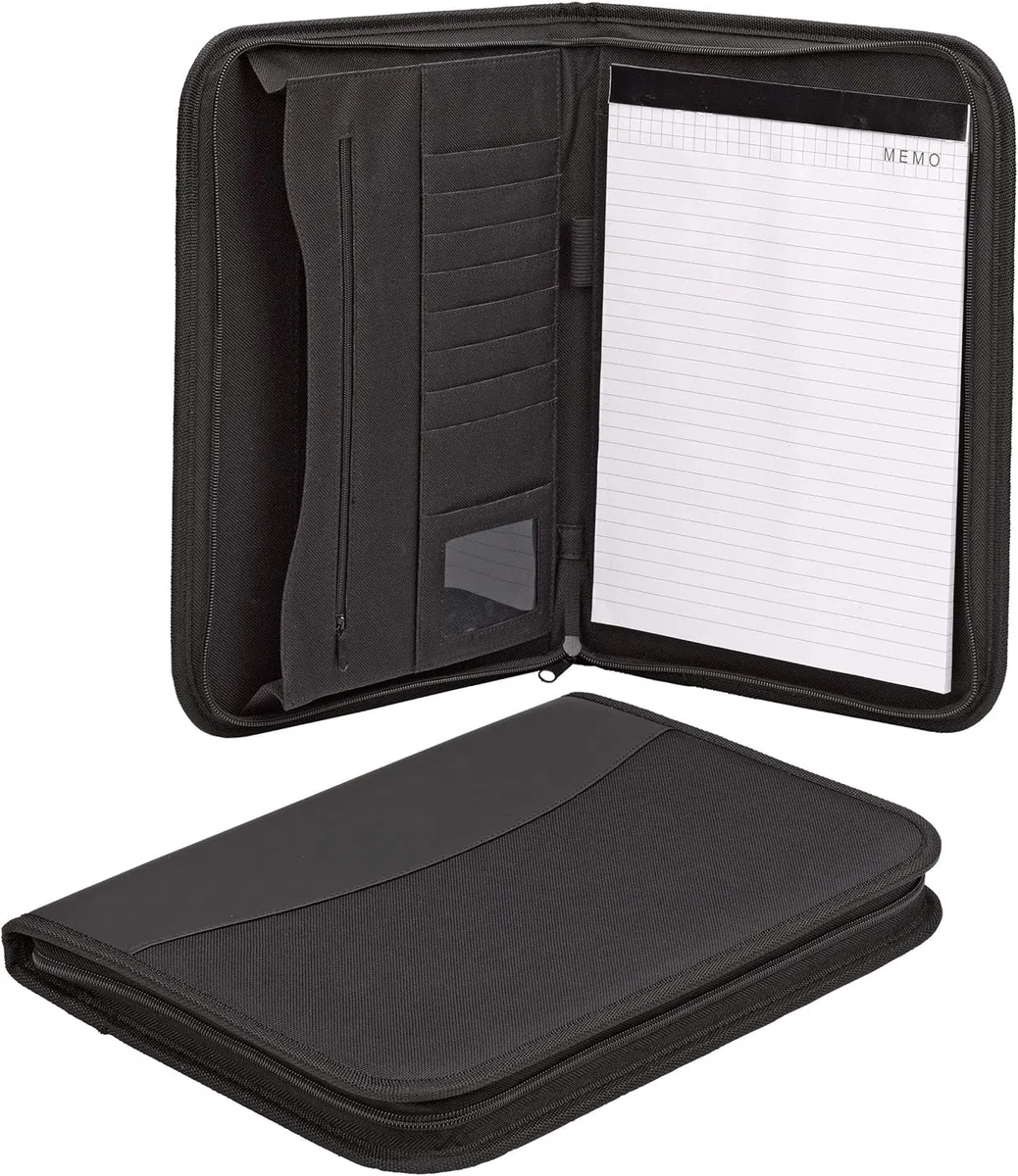 Smead 85845 - Blocco note a righe, con chiusura a cerniera, formato lettera, colore: Nero