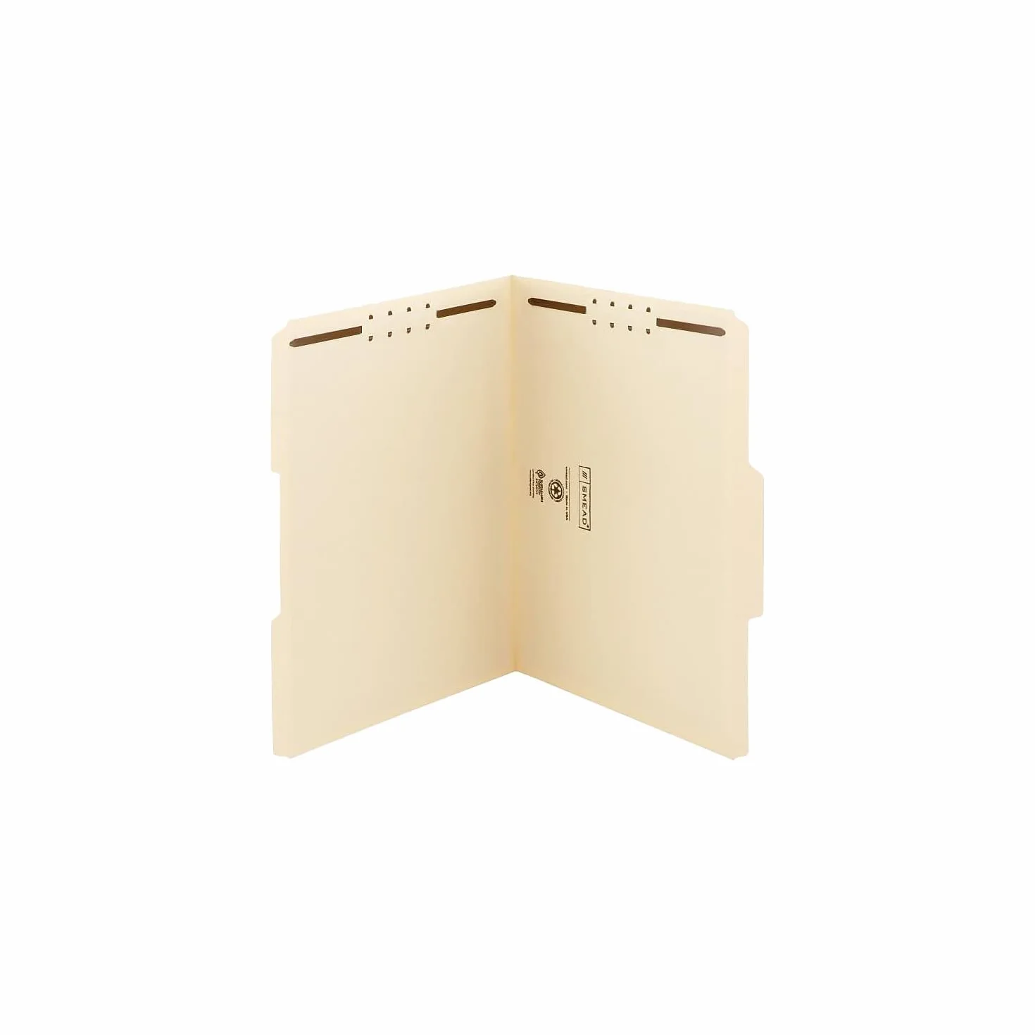 Smead Fastener Heavy-Duty file Folder, 2 Fasteners, 1/3-cut Tab, Letter size, Manila, 50 per box (14600)