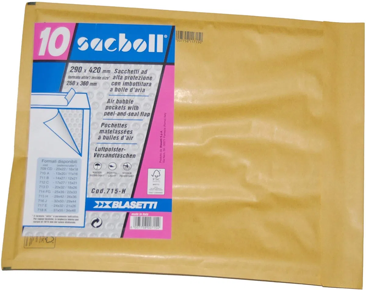 10 confezioni da 10 Blasetti -Buste bolle d'aria H 29x42 27x36 100 pz.
