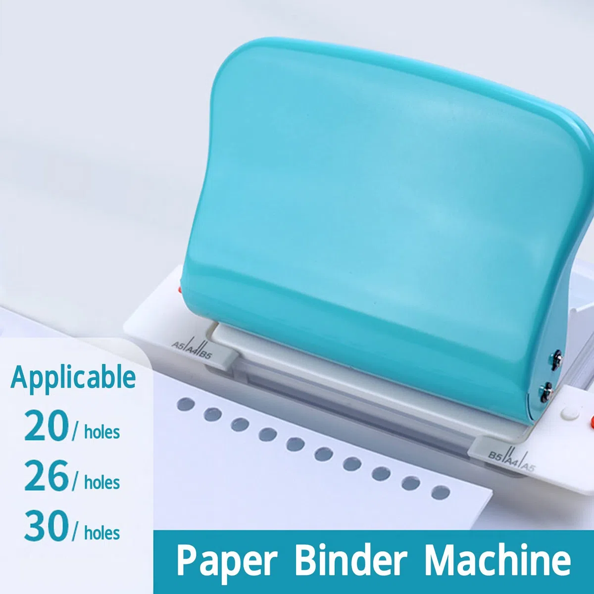 Rilegatrice, 10 Fori, Rilegatrice per Carta, Rilegatore a Spirale Portatile Portatile, Perforatrice per Fori Rotondi per Libri a Bobina A4 A5 A6 A7, Rilegatrice a Pettine, Casa