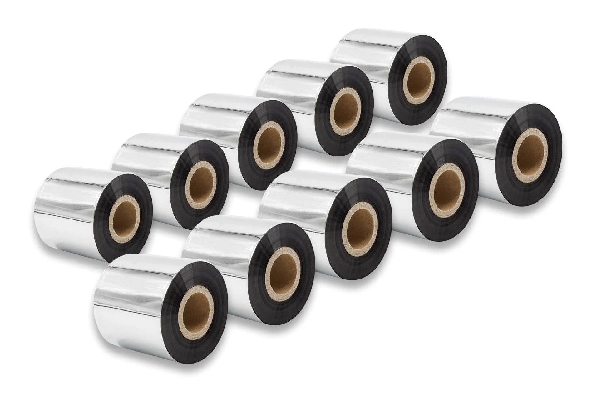 vhbw 10x nastro trasferimento termico compatibile con TSC TTP-343 Plus, TTP-268M etichettatrice, indelebile, 60mmx300m, cera di qualità plus
