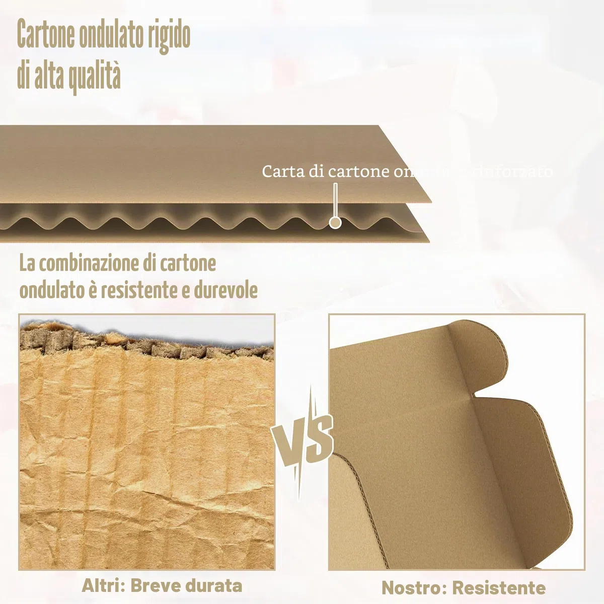 UISEBRT Confezione da 20 scatole pieghevoli in cartone ondulato per spedizioni di merci, confezione regalo, marrone, spedizione di piccole merci, 15 x 10 x 4 cm