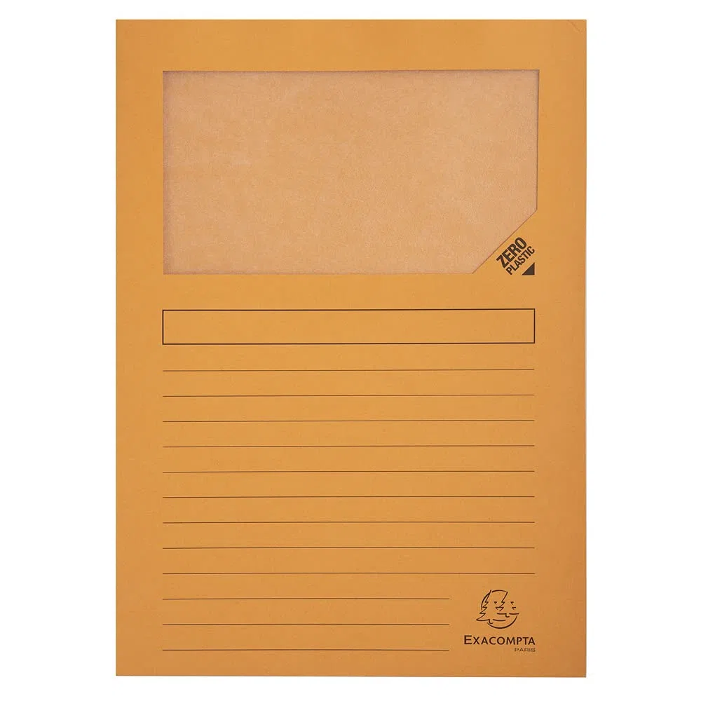 Exacompta 50104E Cartelle a L, 22x31 cm, Arancio, 100 Pezzi