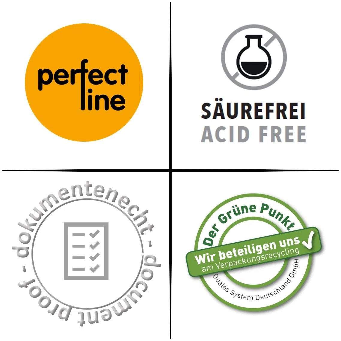 perfect line 100 buste trasparenti A4, buste portadocumenti chiare divise in 4 scomparti A6, foglio trasparente incolore con inserimento in alto