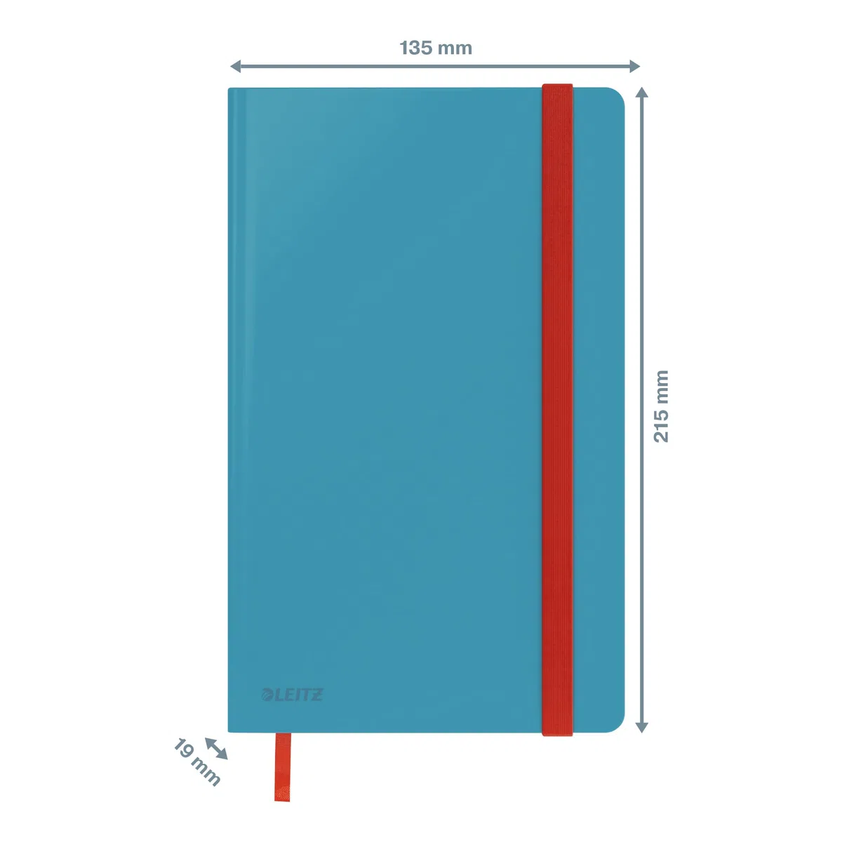 Leitz Quaderno a quadretti, Copertina rigida, Formato A5, 80 fogli, Gamma Cosy, Blu Calmo, 44540061