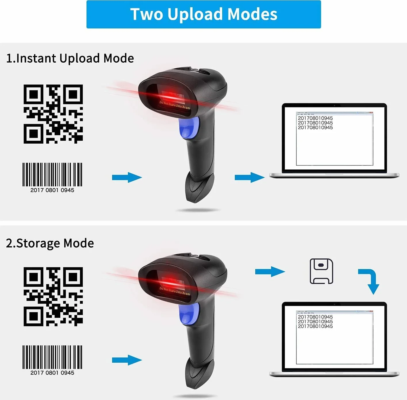 NetumScan scanner wireless per codici a barre 2D, per QR, PDF417, DataMatrix, Maxicode, per PC e computer, modello NSL8
