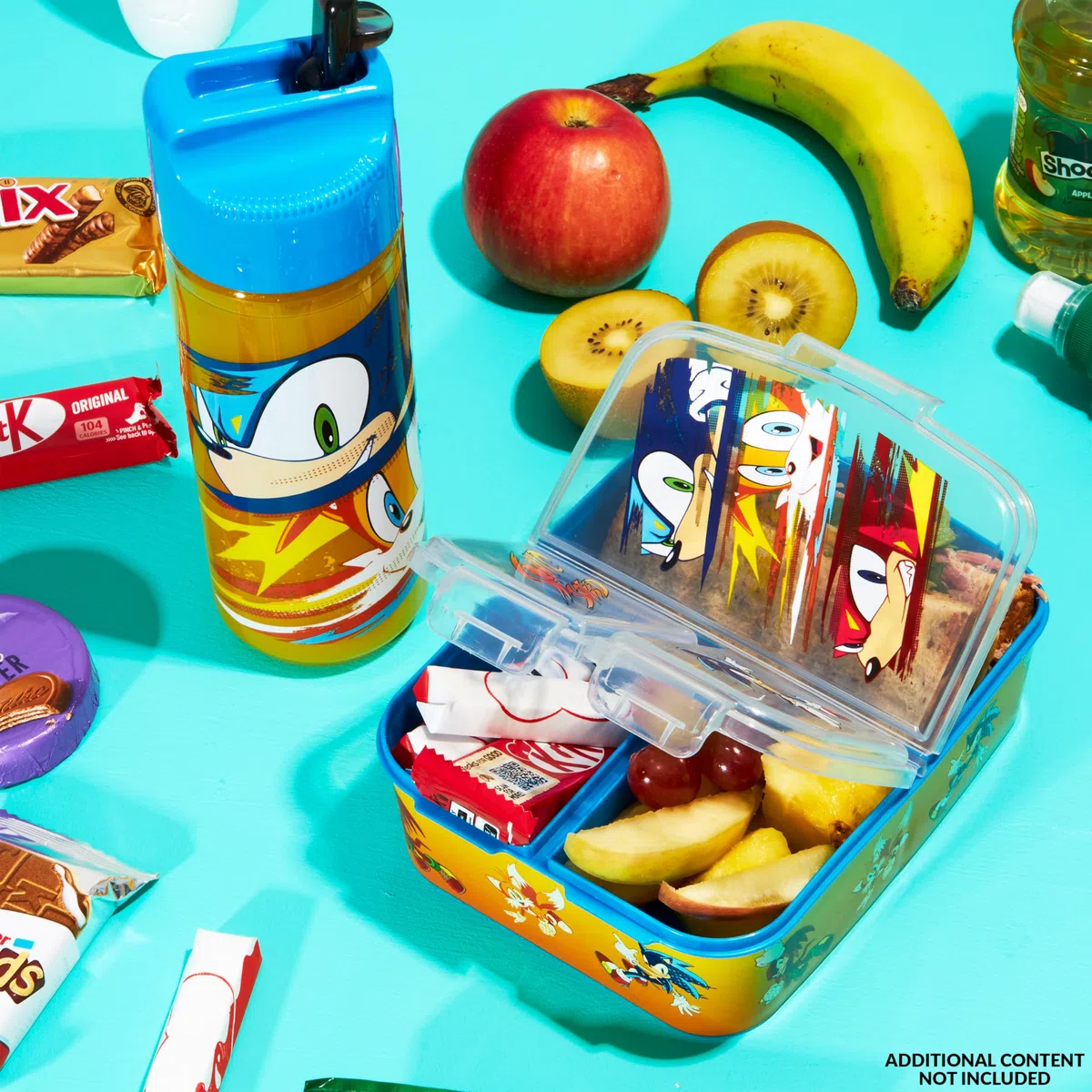 Get Trend SONIC THE HEDGEHOG Porta Merenda Bambino con Scomparti e Borraccia per la Scuola