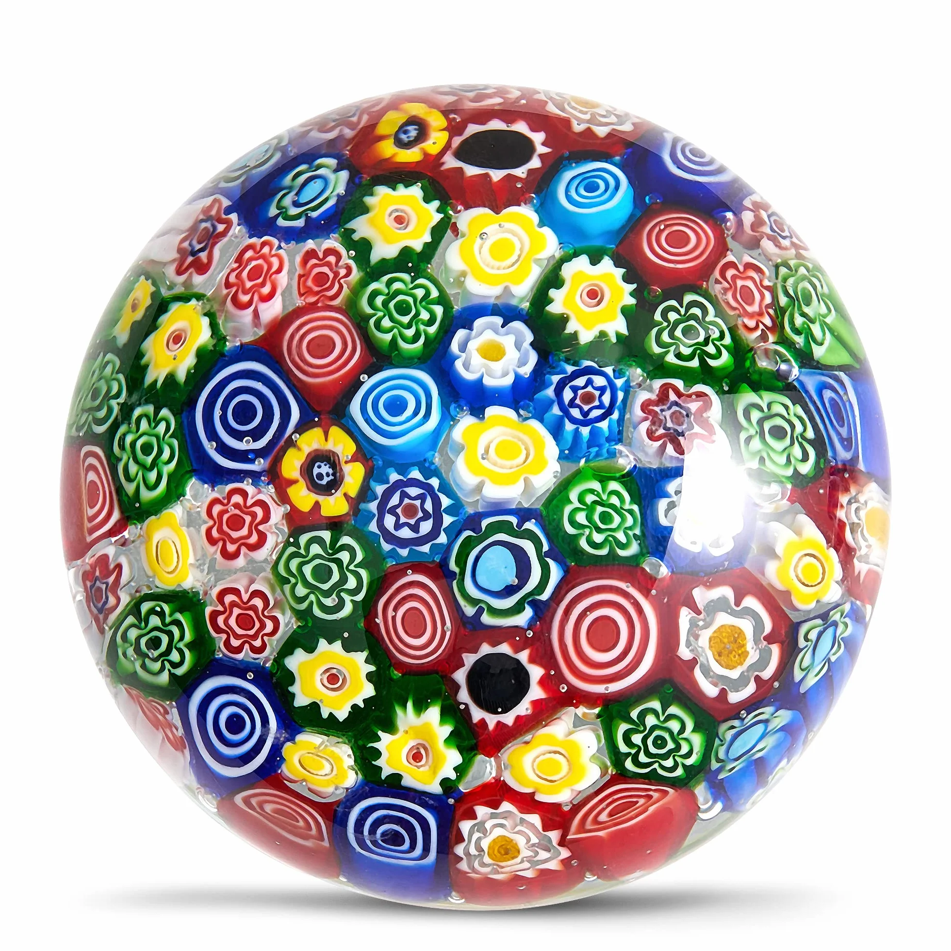 Figura floreale in vetro soffiato a mano, fermacarte in vetro per regalo di compleanno