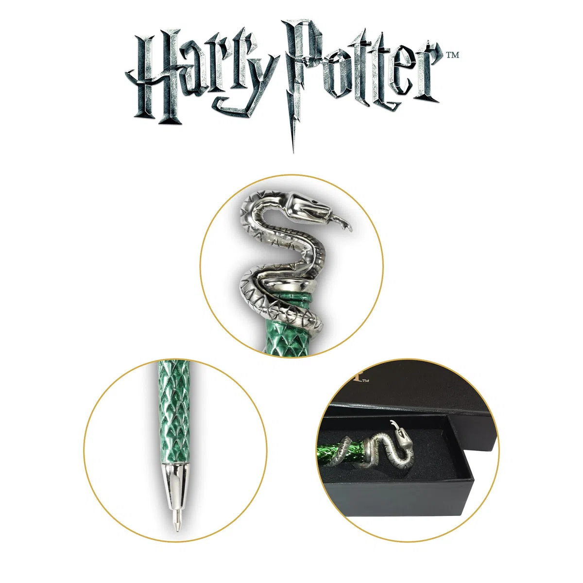 The Noble Collection Penna Serpeverde placcata argento