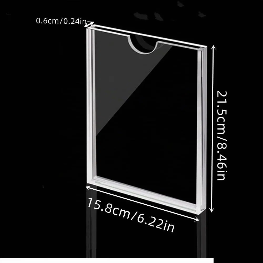 6 Pezzi A5 espositore, Supporto porta-brochure da parete, per documenti di formato DIN A5 verticale, trasparente,porta menu, porta listini,(nastro adesivo automodem)