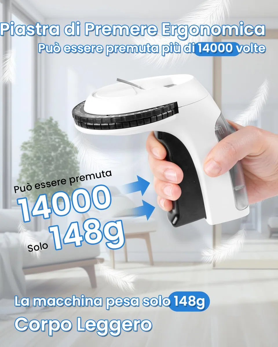 Vixic 3D Etichettatrice a Rilievo, Etichettatrice per goffratura con 3 nastri per etichette, Etichettatrice Omega con 3 Nastro, perfetta per la casa e per fai-da-te