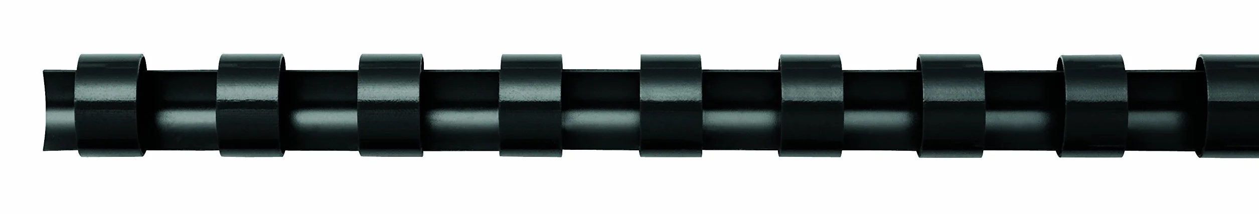 Fellowes 5349702 Dorsi Plastici Ovali per Rilegatura, 21 Anelli, Passo 9/16, Diametro 38mm, Confezione da 50 Pezzi, Nero
