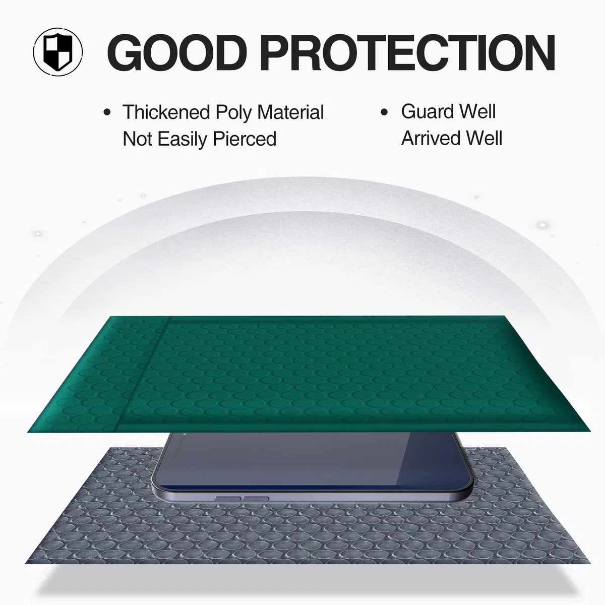 UCGOU Bubble Mailers 4x8 Inch Green 100 Pack Poly Padded Envelopes Small Business Mailing Packages Opaque Self Seal Boutique Shipping Bags Bubble Mailer