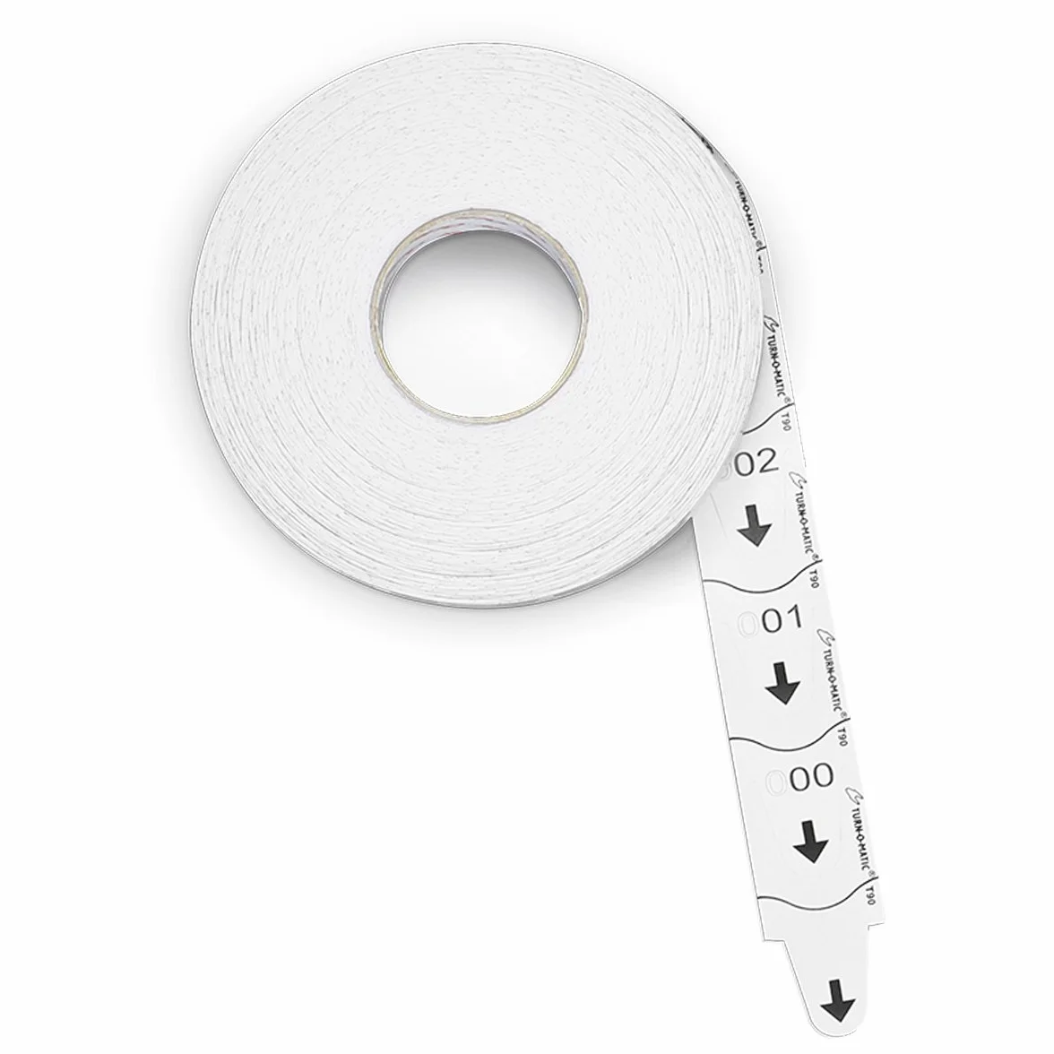 Accessorio Meto Turn-O-Matic, ticket originali T90 3D, numerazione progressiva, prodotti in Germania, 6 rotoli x 4000 ticket, totale: 24.000 ticket, bianco