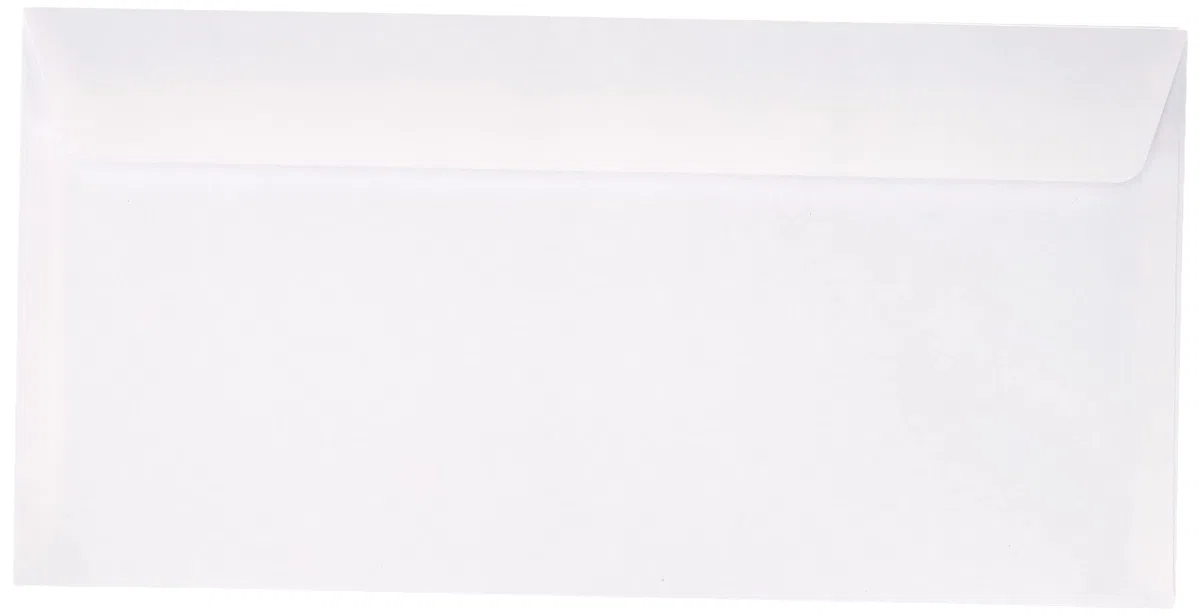 GPV - 500 buste con chiusura adesiva, 80 g, formato DL 110 x 220 mm, colore: bianco