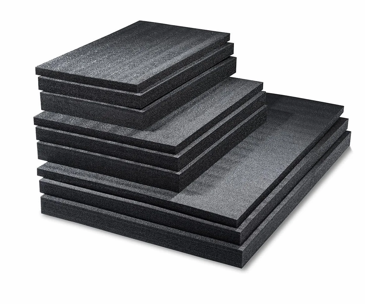 Schiuma multistrato 800 x 600 mm, ad alta densità, personalizzabile, per imballaggio, protezione e organizzazione sicuri, ideale per cassette degli attrezzi e attrezzature sensibili (nero, 30 mm)