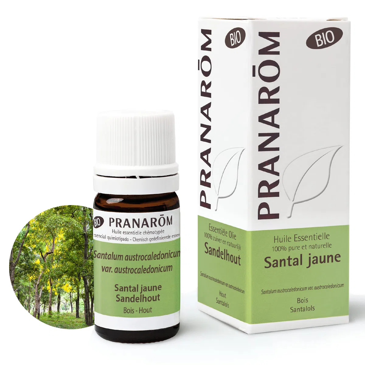 PRANAROM ESEN. Sandalo Giallo Legno 5 ml Bio, Tinta Unita, Estándar