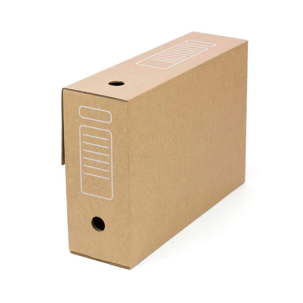 Confezione da 20 Scatole Archivio Definitivo Automontanti A4 – Cartone Ondulato 3 mm, Chiusura Automatica Senza Nastro, 100% Riciclabili, dimensioni: 36x10,3x27,1 cm, colore marrone