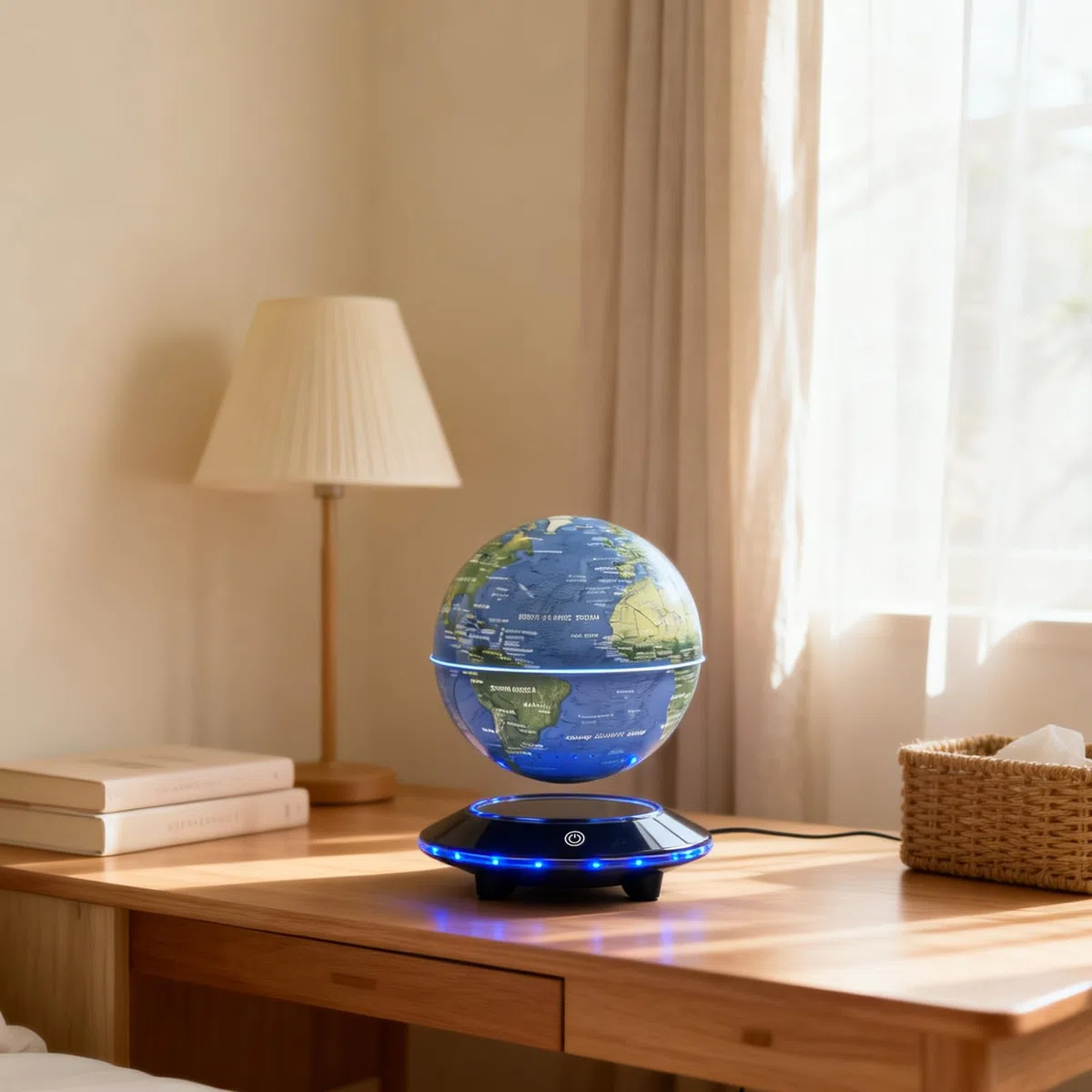Globo a levitazione, globo a levitazione magnetica, mappamondo galleggiante a rotazione automatica con luce a LED per l'arredamento dell'ufficio in camera, luci notturne