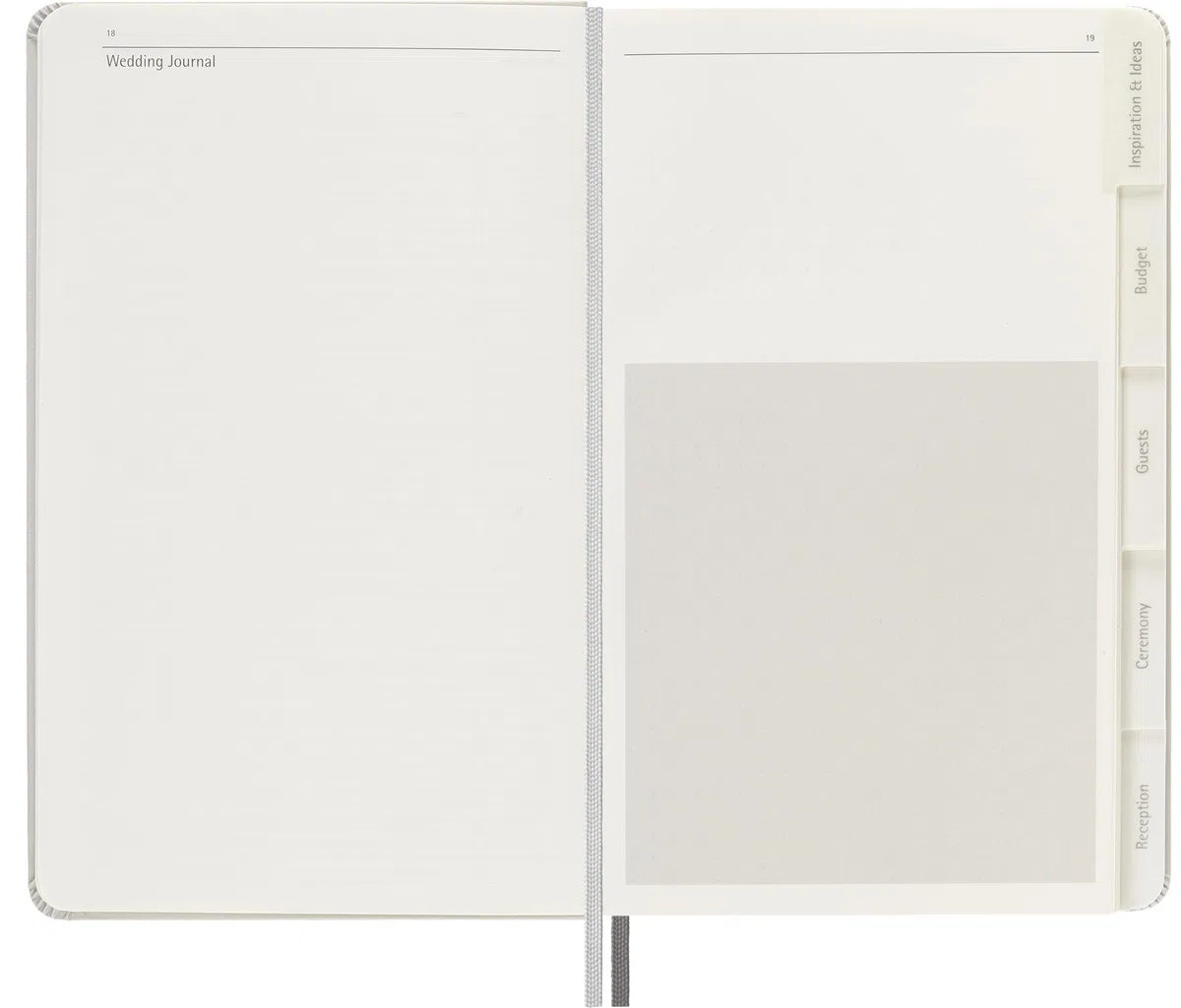 Moleskine Wedding Journal, Taccuino a Tema per Pianificare e Organizzare il Tuo Calendario di Nozze, Copertina Rigida, Formato Grande 13 x 21 cm, 400 Pagine