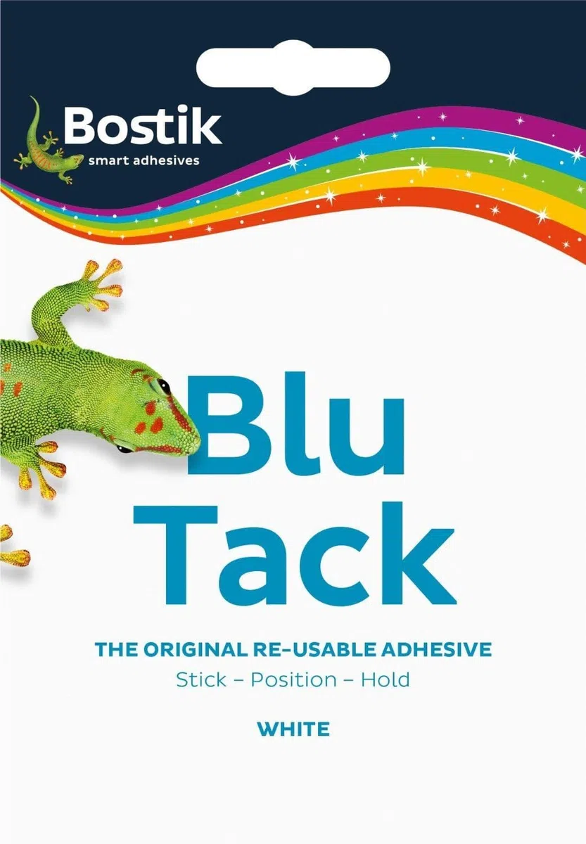 al dettaglio confezione da 12 - BOSTIK BLU-TACK MASTICE ADESIVO NON TOSSICA BIANCO 60G RIFERIMENTO 801127