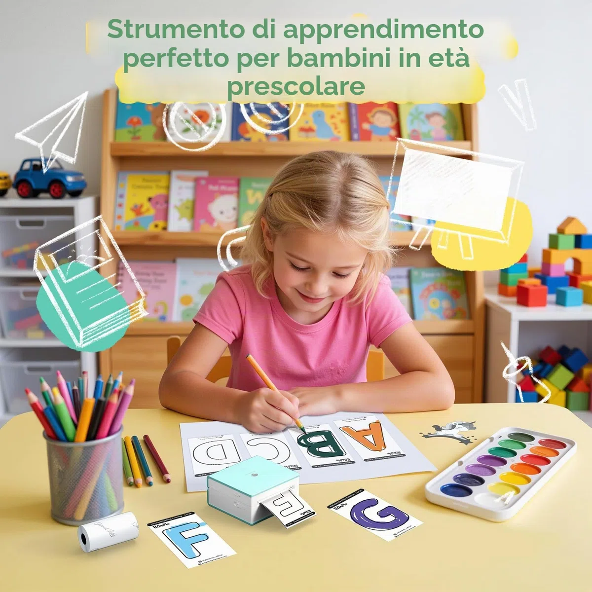 Phomemo 3 Rotoli Carta Termica Adesiva 50mm x 3,5m, compatibile con M02, M02X, M02L, M02Pro, M02S, P2S, M03 e altri modelli Phomemo, Etichette Autoadesive per Mini Stampante, per appunti e foto
