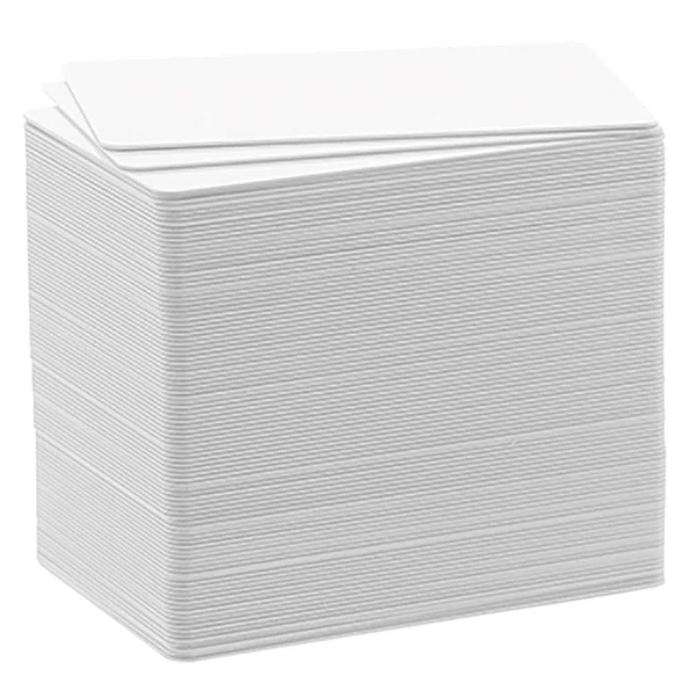 Durable 891502 Tessere standard per Duracard, Neutre, Plastica, Spessore 0,76 mm, Bianco, Confezione da 100 Pezzi