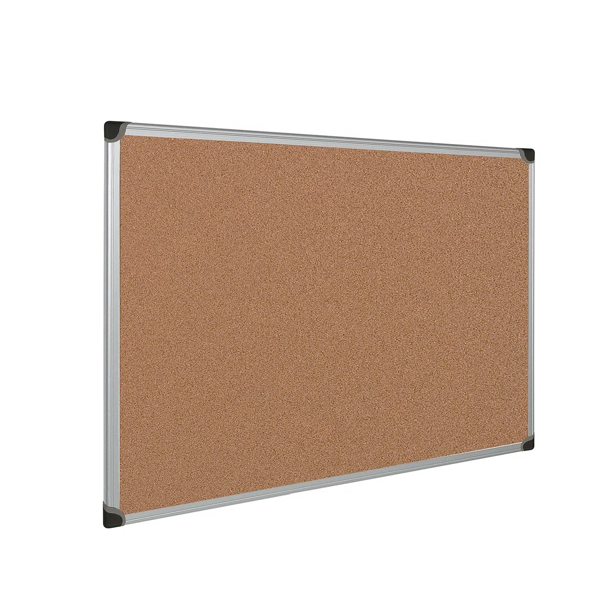 Bi-Office Pannello In Sughero Con Cornice In Alluminio Maya Serie W, Angoli in ABS, 120 x 90 cm