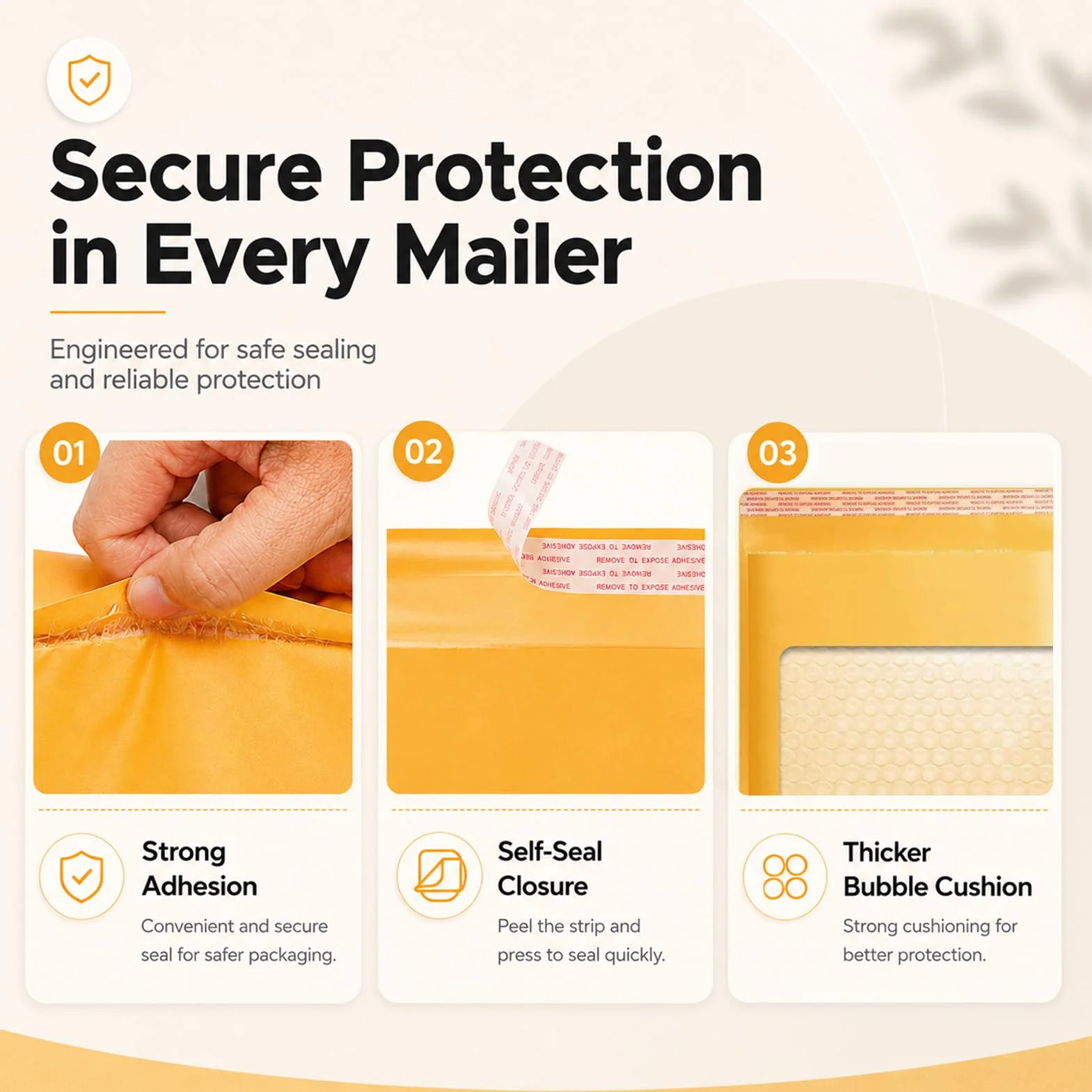 Switory 25 pezzi 21,6cmx32cm Kraft Bubble Mailer Buste imbottite autosigillanti per imballaggio oro