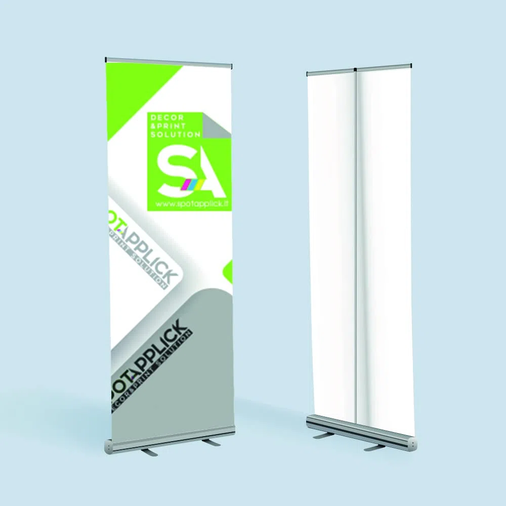 Roll Up Espositore Personalizzato - Espositore Roll Up Pubblicitario 85x200 stampa inclusa su Banner,borsa per trasporto - Roll Up espositore per eventi,fiere aziendali,pubblicita'
