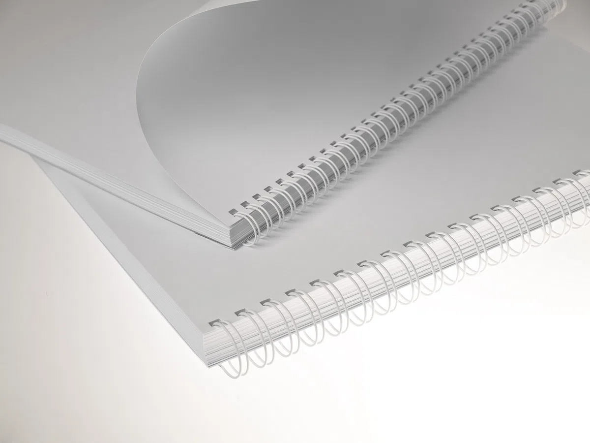 Renz One Pitch Wire binding elementi, 2: 1 divisione, 23 passanti, diametro 14.3 mm, 9/40,6 cm white, 50 Pezzi