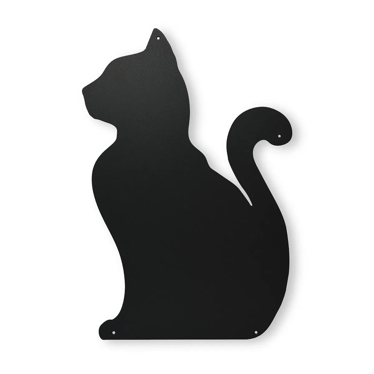 Lavagne Magnetiche di Design Antracite - Lavagna Magnetica Metallica Calamitata Grande da appendere al Muro - per Acciaio Scrivibile con Gessetti - A Forma di Gatto 56x38x0,10 cm