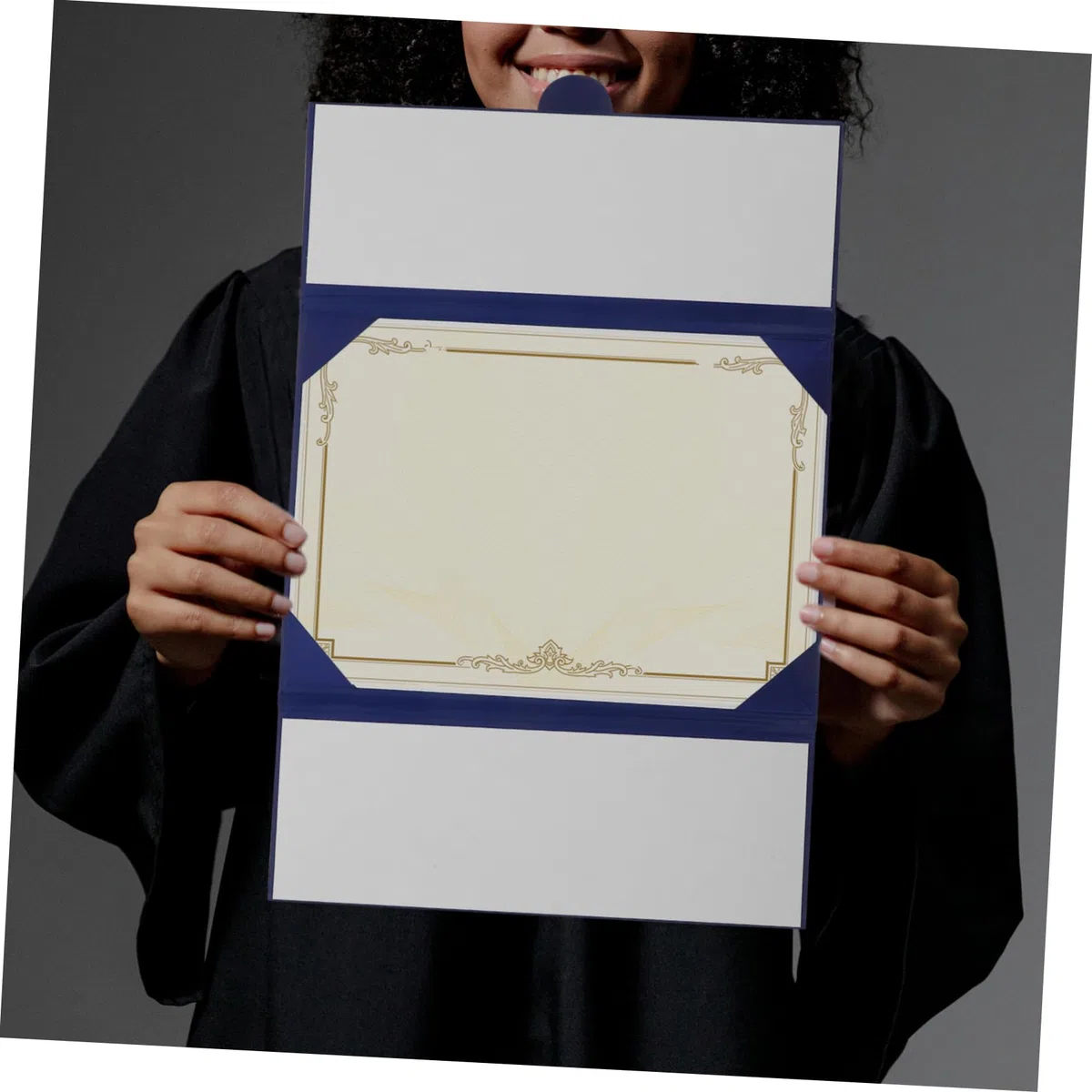 DOITOOL Copertina del certificato di laurea diplomi coperture copertina del premio del certificato Marina possessori di certificati titolare della licenza di matrimonio pelle Blu