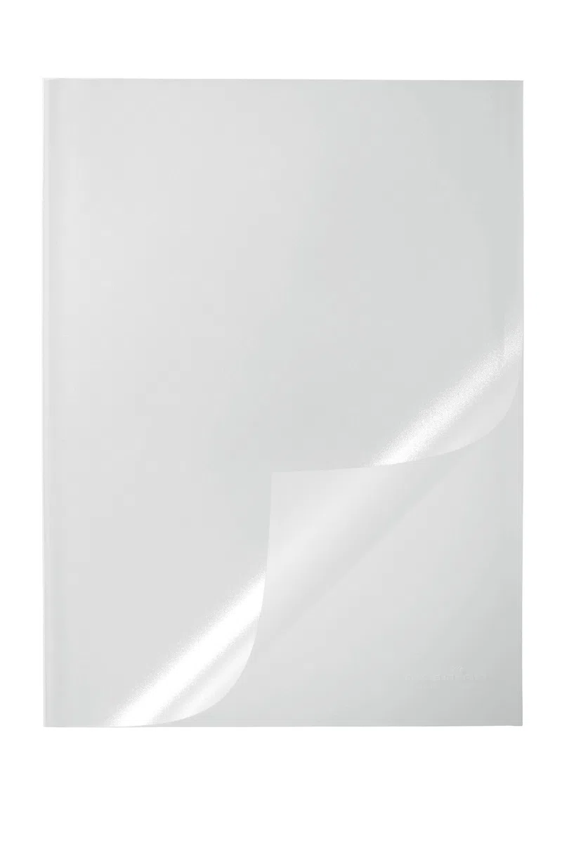 Durable 291919 - Copertina, utilizzabile con dorsini rilegafogli, f.to A4, capacità 100 fogli, trasparente, confezione da 50 pezzi