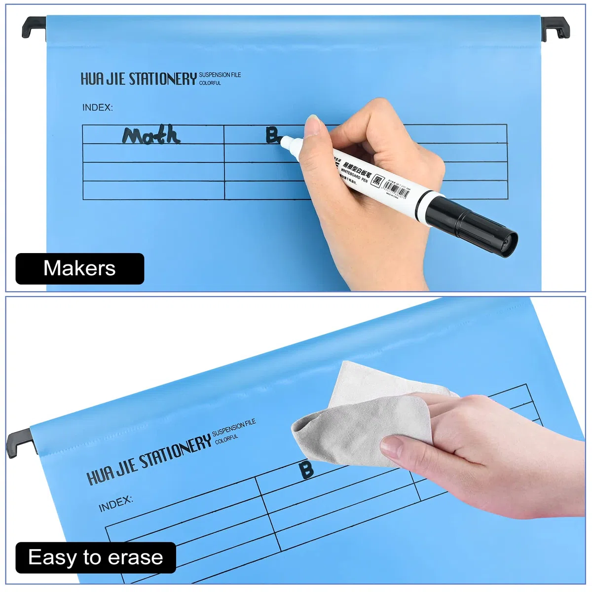 Cartelle Sospese (confezione da 20, 5 colori), Cartelle Sospese in Plastica con Linguette e Inserti per Etichette con Lettere, per Schedario, Organizzazione di File