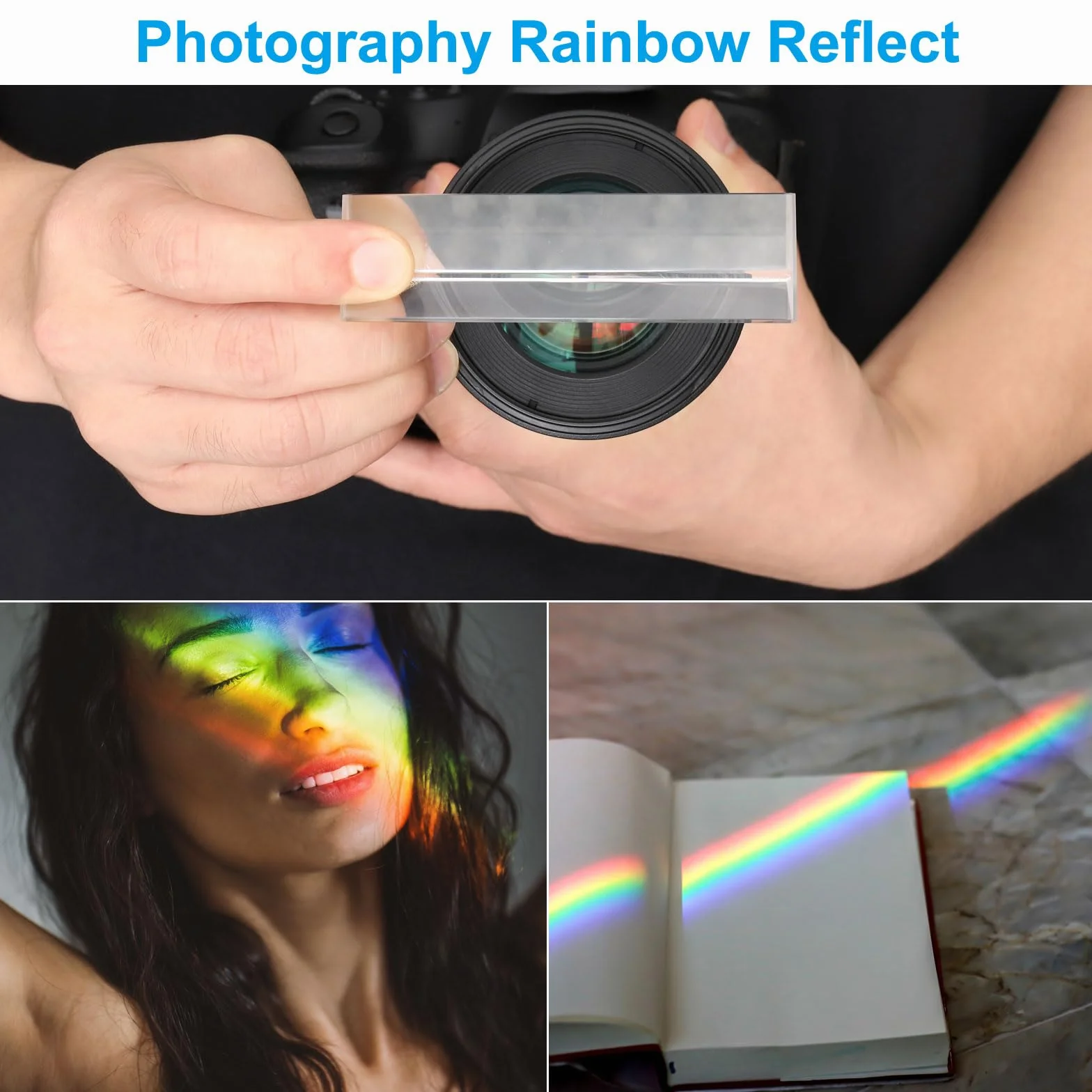 PATIKIL 150mm/6" Prisma Triangolare 4pz Vetro Ottica Cristallo Arcobaleno Prisma per Fotografia Fisica Insegnamento Luci Foto Chiaro