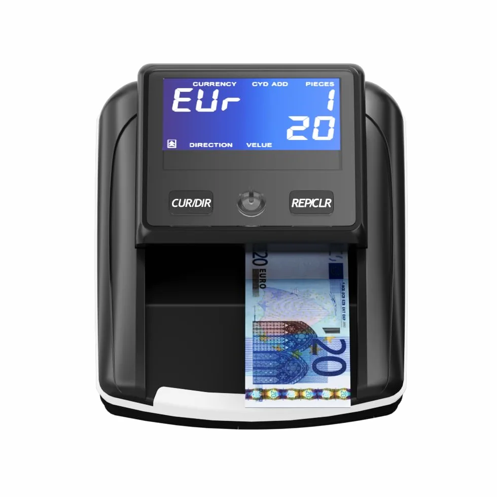 Rilevatore Banconote False e Conta Moneta Euro, con Batteria Ricaricabile per il Contatore di Valuta per la Rileva Banconote False EUR, USD, GBP