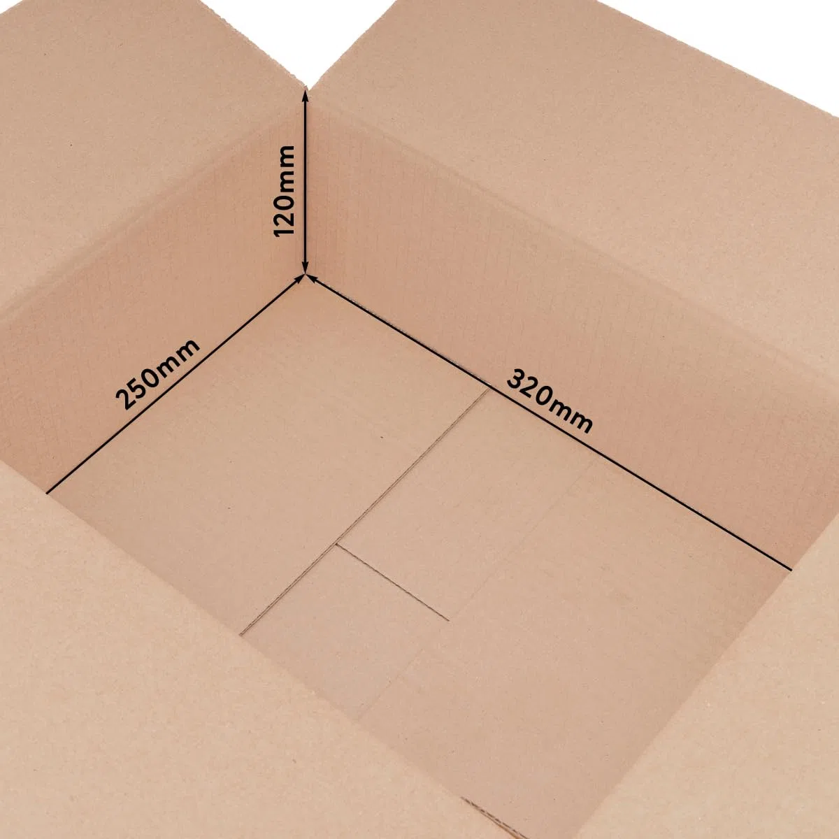 verpacking Scatole pieghevoli 320 x 250 x 120 mm KK 50 Marrone [Dimensione e quantità selezionabili] 1 onda medie scatole 50 pezzi