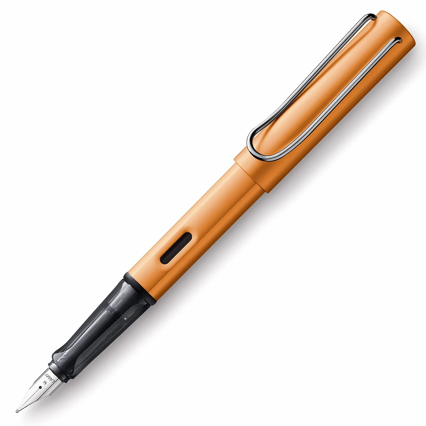 Lamy AL-star 027 - Penna stilografica in alluminio color bronzo con impugnatura trasparente e molla in acciaio, pennino EF